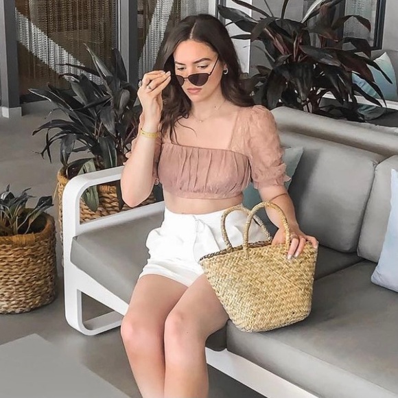 NASTY GAL Puff Lace Crop Top (like new) - Picture 4 of 10